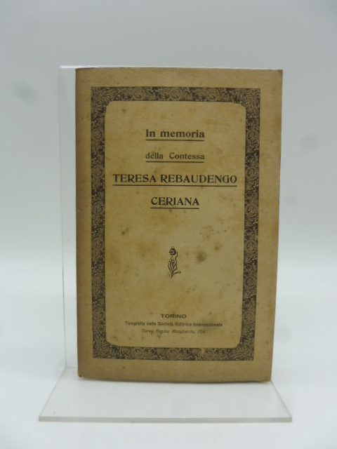 In memoria della Contessa Teresa Rebaudengo Ceriana